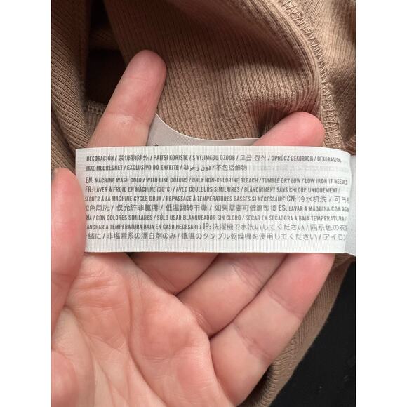 Abercrombie & Fitch Women's Soft Ribbed Bodysuit Racerback Sleeveless Tan SZ XS - Picture 11 of 11